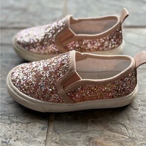 Cat & Jack Toddler Girls Sparkle Glitter Sneakers size 8